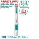 Total 4" Deep well pump 750W(1.0HP) Max.head:82m - Image 2