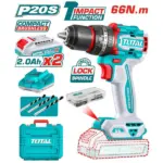 Total Compact Brushless Cordless Impact Drill 66Nm 20V - Image 2